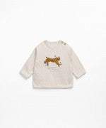 Long Sleeve T-shirt in a mixture of natural fibers - Lynx