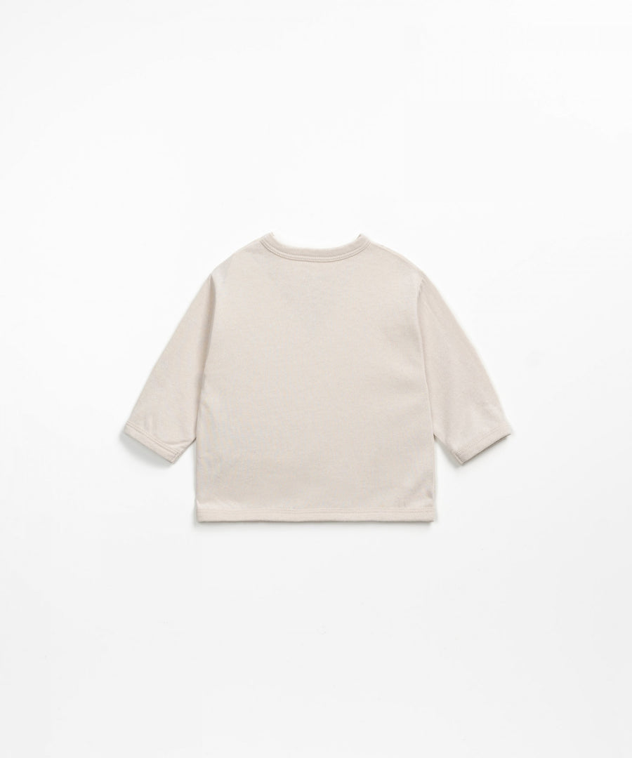 Long Sleeve T-shirt in a mixture of natural fibers - Lynx