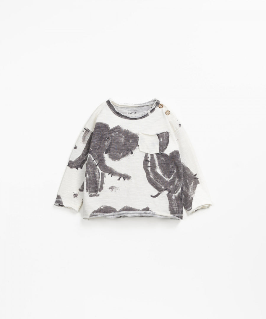 Flame T-shirt in organic cotton - Elephants