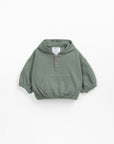 Hooded Sweater with kangaroo pocket - Moss Green