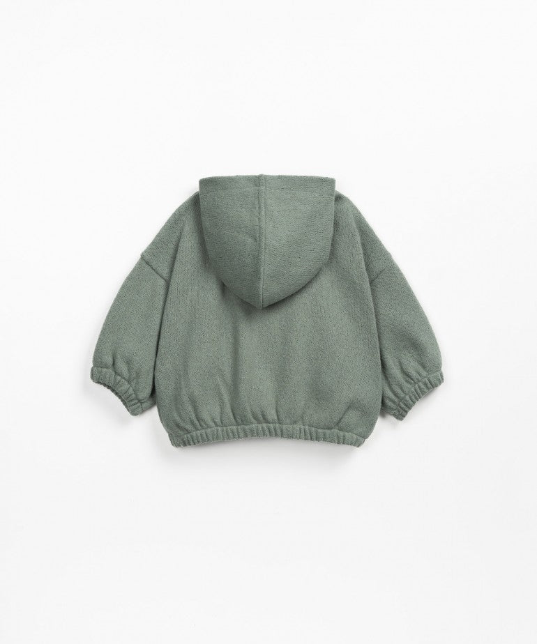 Hooded Sweater with kangaroo pocket - Moss Green