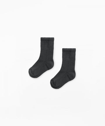 Ribbed Socks -  Charcoal