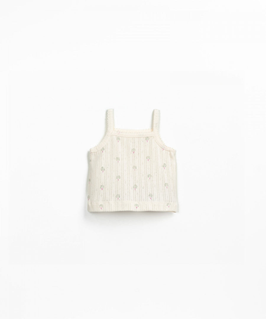 Strappy Pointelle Top - Artichoke