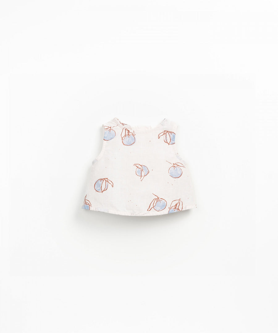 Blouse with Open Back - Oranges