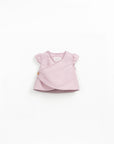 Wrap Blouse in Linen blend - Soft Lilac