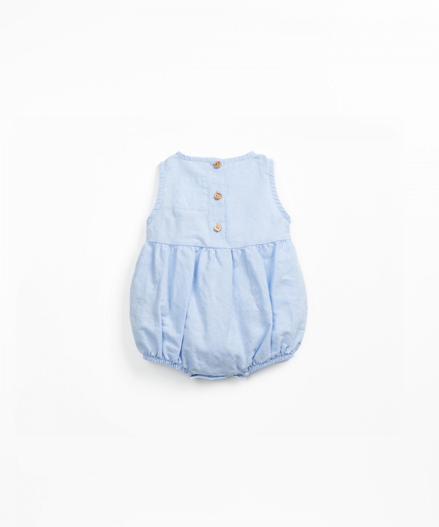 Bubble linen blend Jumpsuit - Sky blue