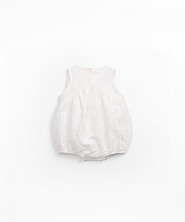 Bubble linen blend Jumpsuit - Pearl