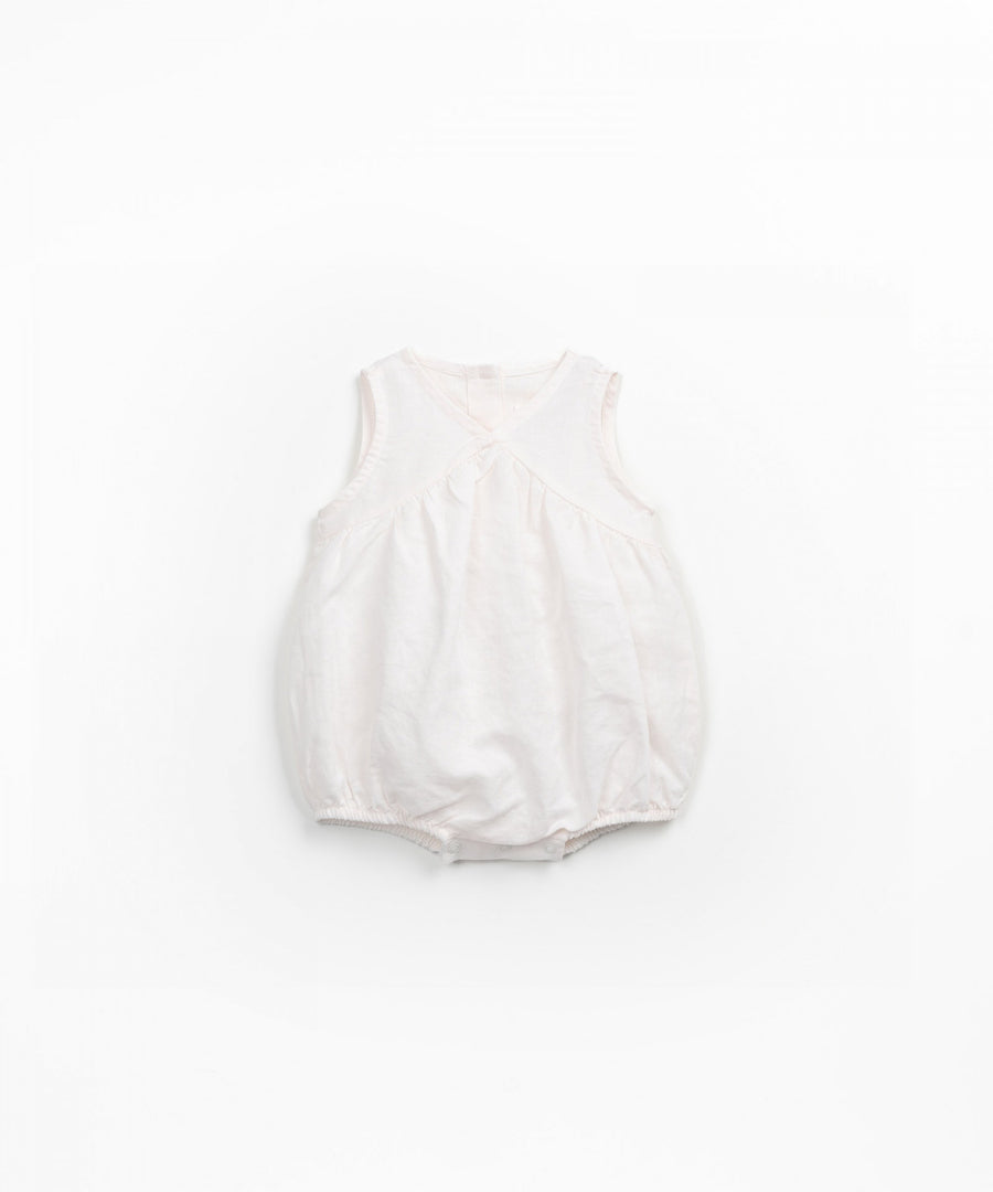 Bubble linen blend Jumpsuit - Pearl