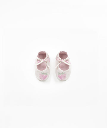 Linen Ballerinas - Strawberries