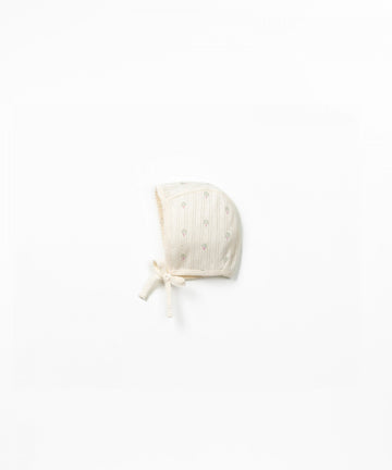 Knitted Pointelle Beanie - Artichoke