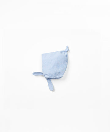 Linen & Organic Cotton Beanie - Sky blue