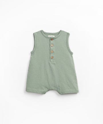 Jersey Romper with Opening - Sage