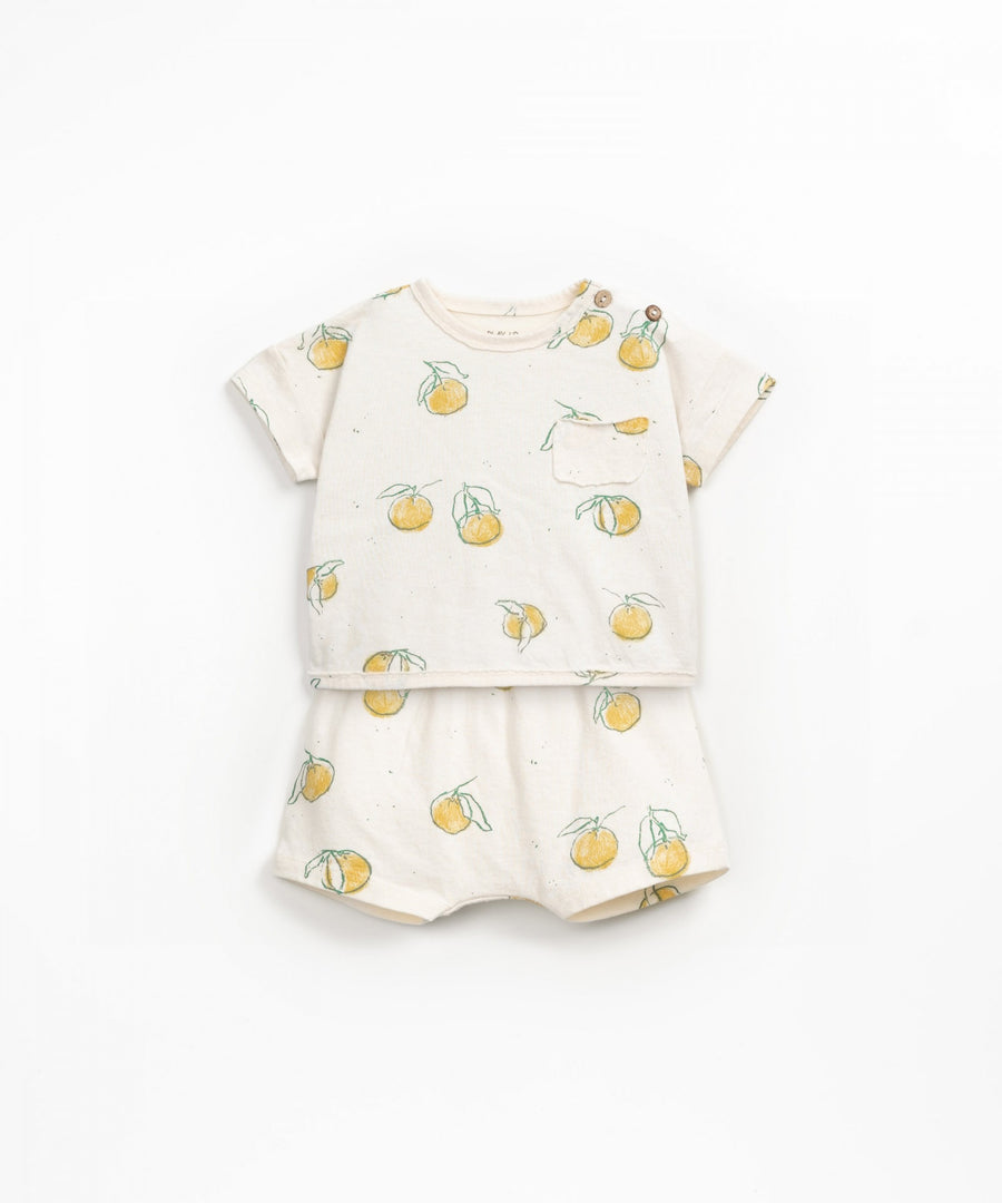 Lounge Top & Shorts Set - Oranges