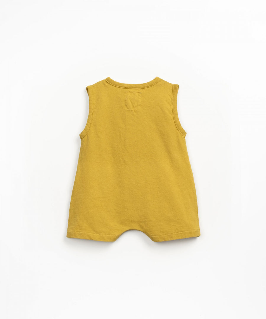 Jersey Romper with Opening - Sunflower