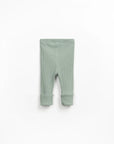 Ribbed Cotton Leggings - Sage