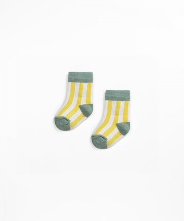 Socks in Organic Cotton - Yellow Stripes