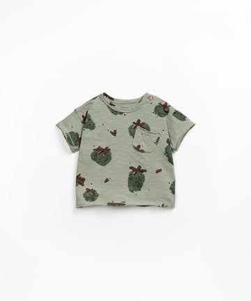 Organic Cotton T-Shirt - Green Strawberries