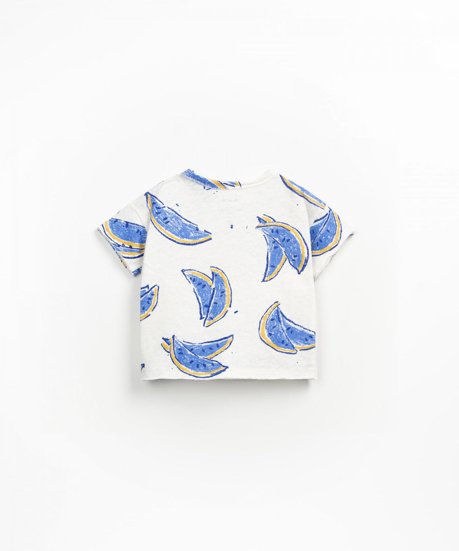 Linen blend T-Shirt - Blue Watermelon