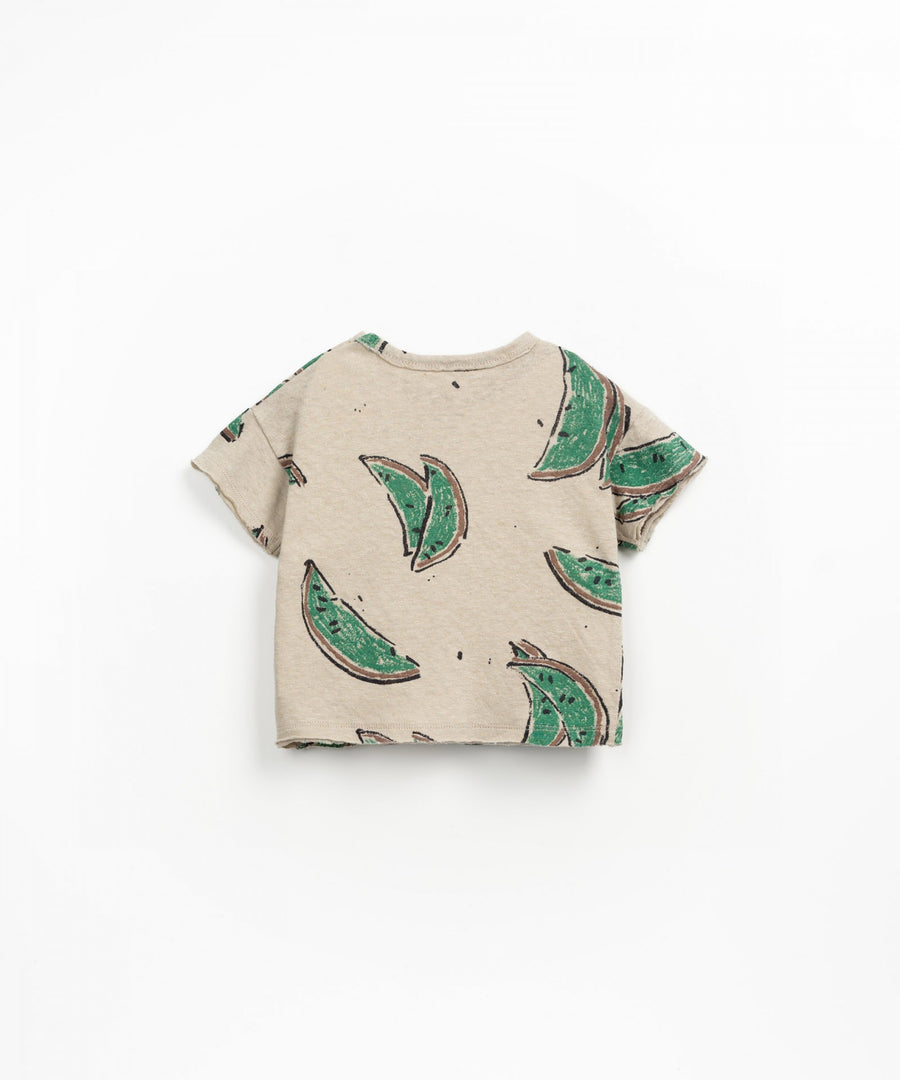 Linen blend T-Shirt - Bananas