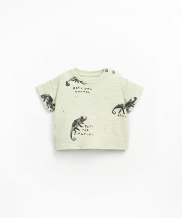 Organic Cotton Flamé T-Shirt - Green Chameleon