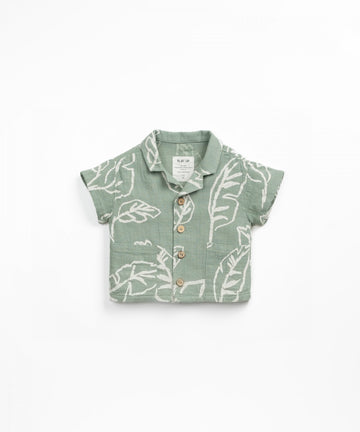 Organic Cotton Woven Shirt - Sage Leafs