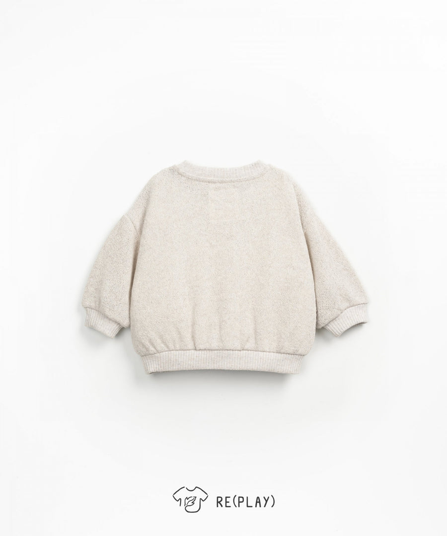 Re(Play) Sweatshirt with Chest Pocket - Latte