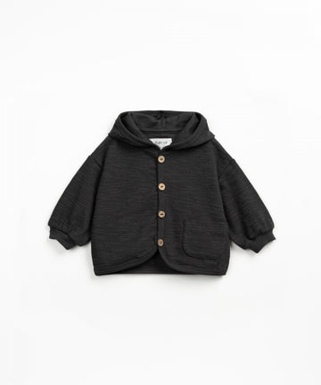 Organic Cotton Jersey Jacket - Charcoal