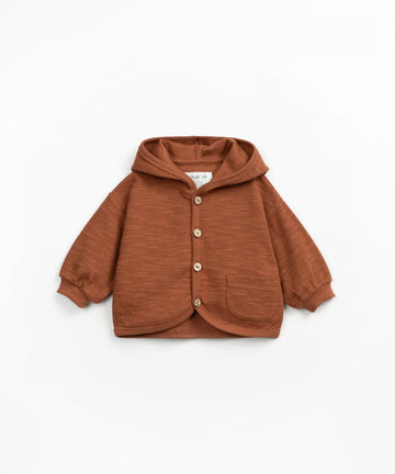 Organic Cotton Jersey Jacket - Rust