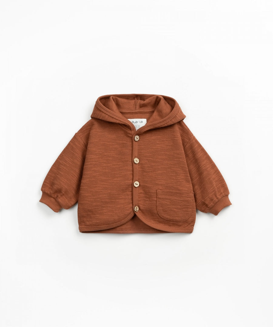 Organic Cotton Jersey Jacket - Rust