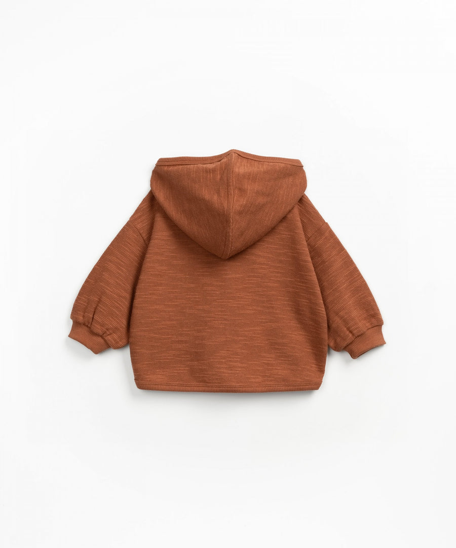 Organic Cotton Jersey Jacket - Rust