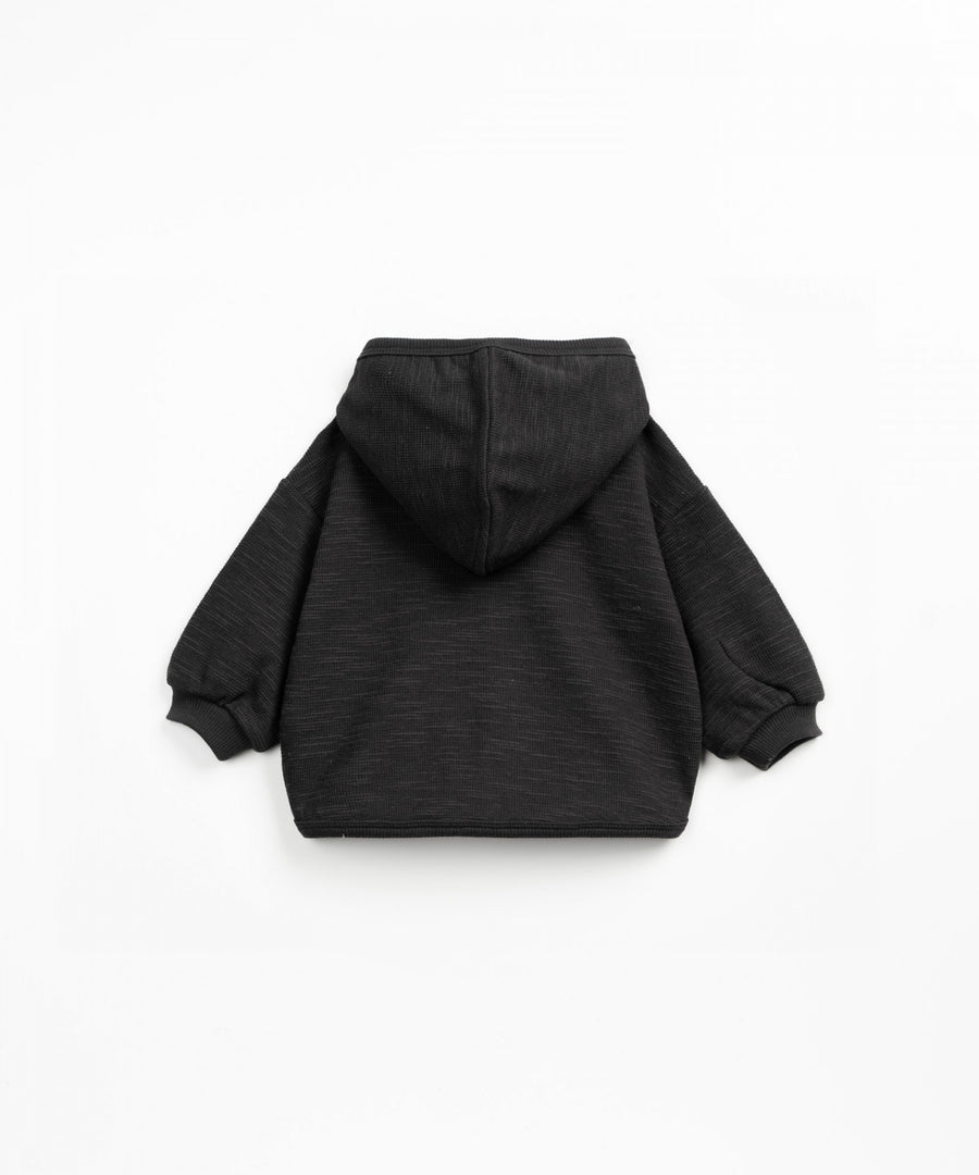 Organic Cotton Jersey Jacket - Charcoal