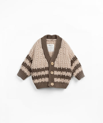 Knitted Cotton Cardigan - Latte