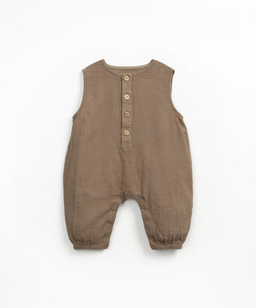 Organic Cotton Jumpsuit - Chocolate