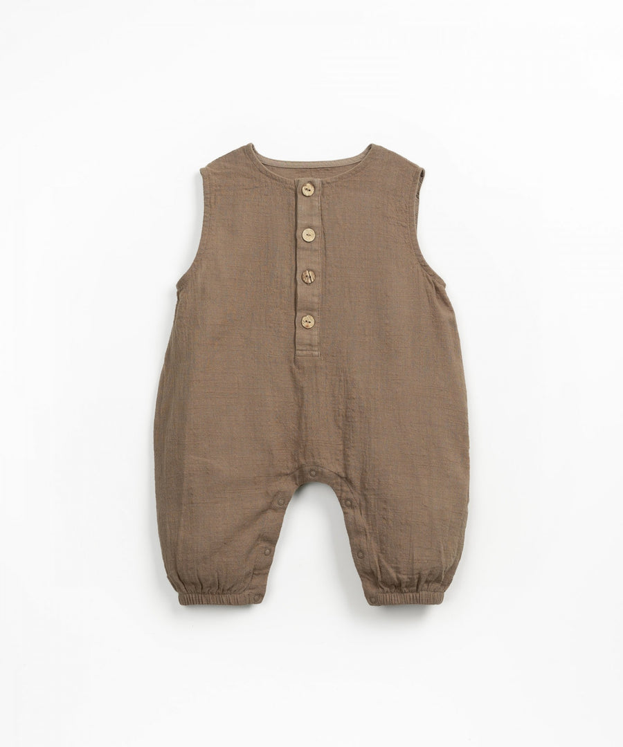 Organic Cotton Jumpsuit - Chocolate