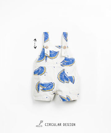 Twill Overall with Pockets - Blue Watermelon