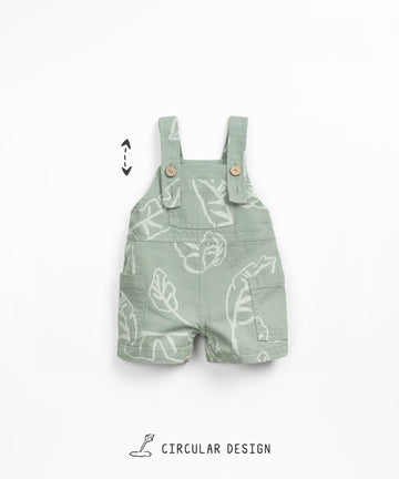 Twill Overall with Pockets - Sage Leafs