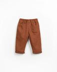 Organic Cotton Wide Leg Trousers - Rust