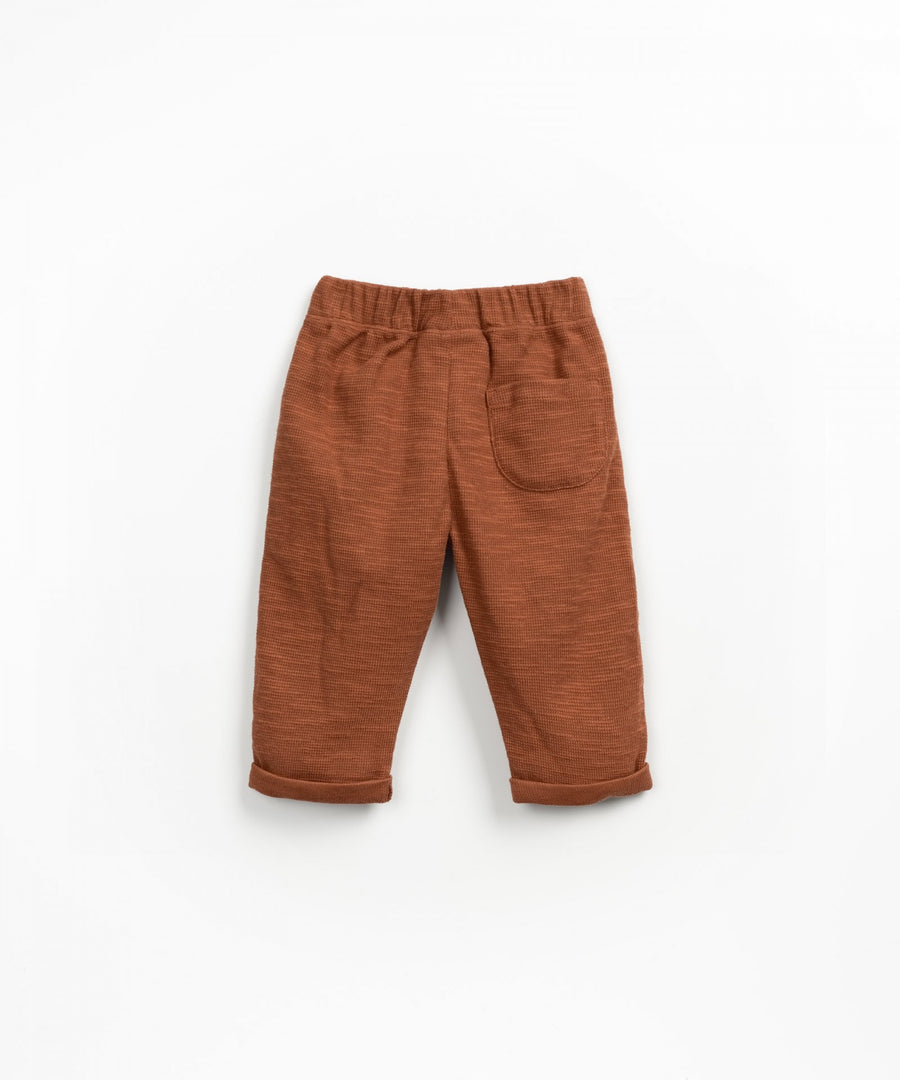 Organic Cotton Wide Leg Trousers - Rust