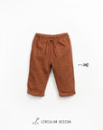 Organic Cotton Wide Leg Trousers - Rust