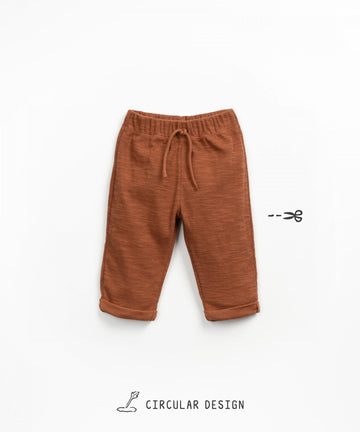 Organic Cotton Wide Leg Trousers - Rust