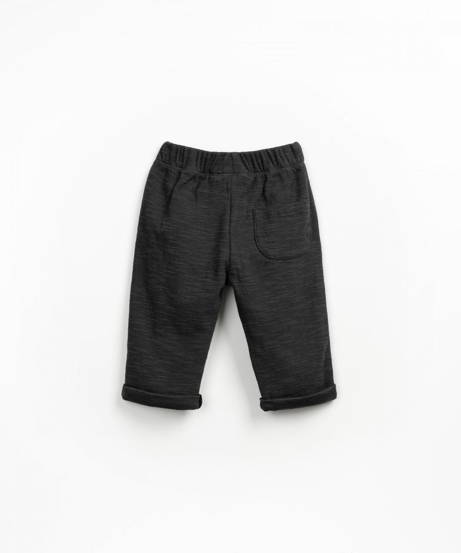 Organic Cotton Wide Leg Trousers - Charcoal