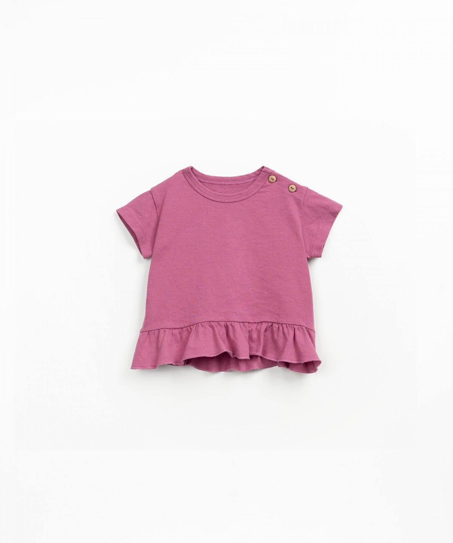 Organic Cotton Frill T-Shirt - Mulberry