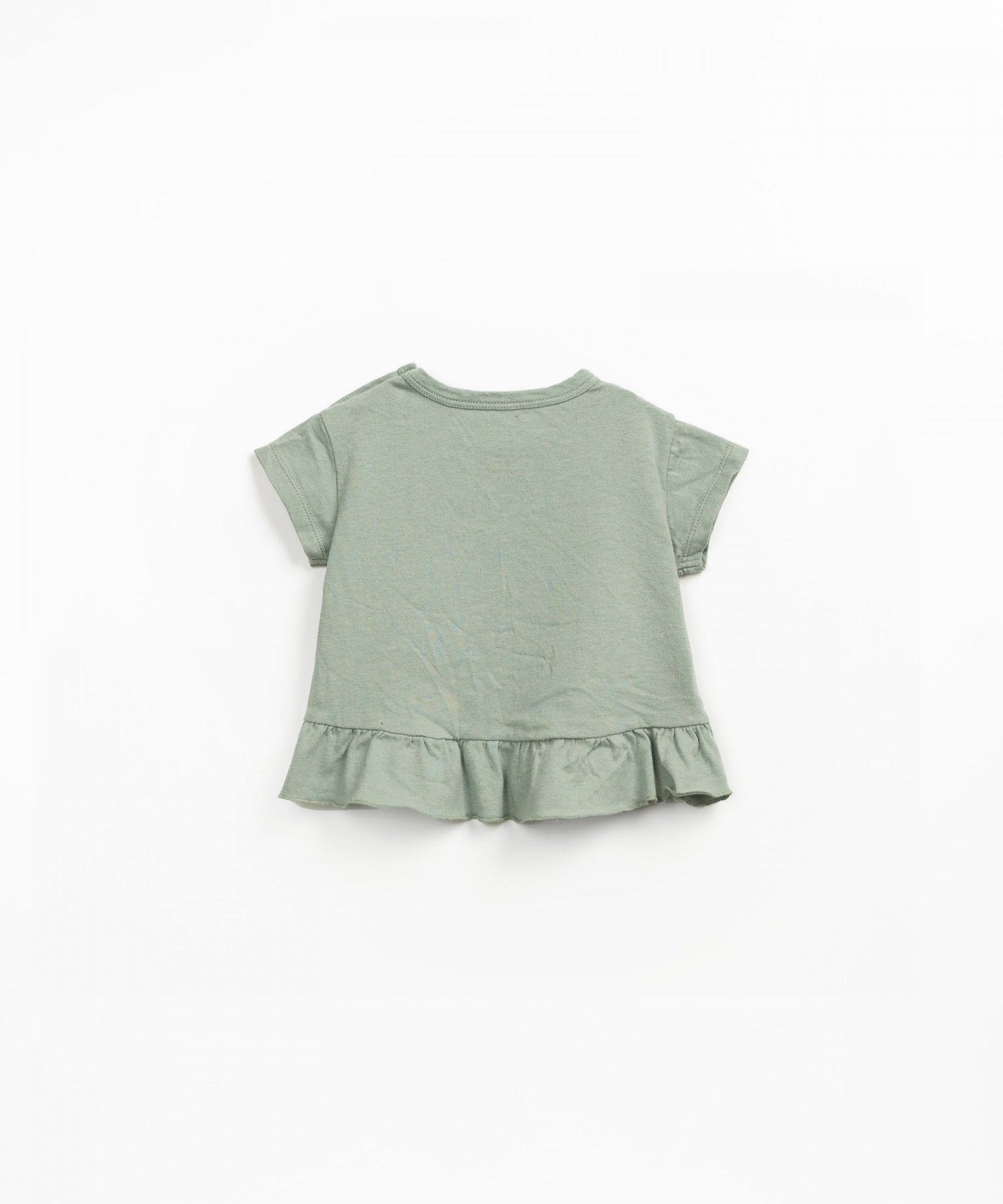 Organic Cotton Frill T-Shirt - Sage