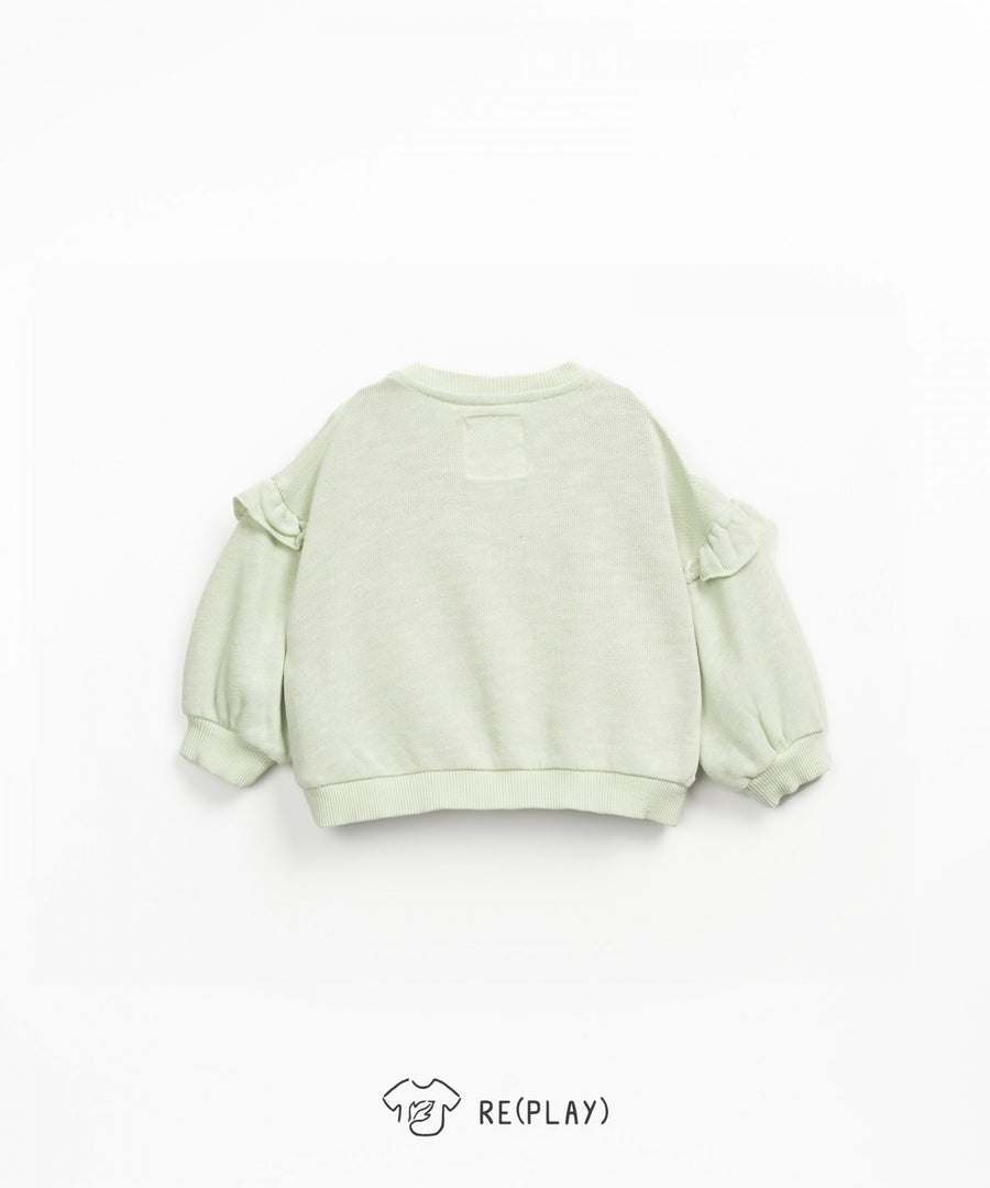 Re(Play) Crewneck with Frills - Pistachio