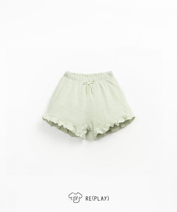 Jersey Shorts with Frills - Pistachio