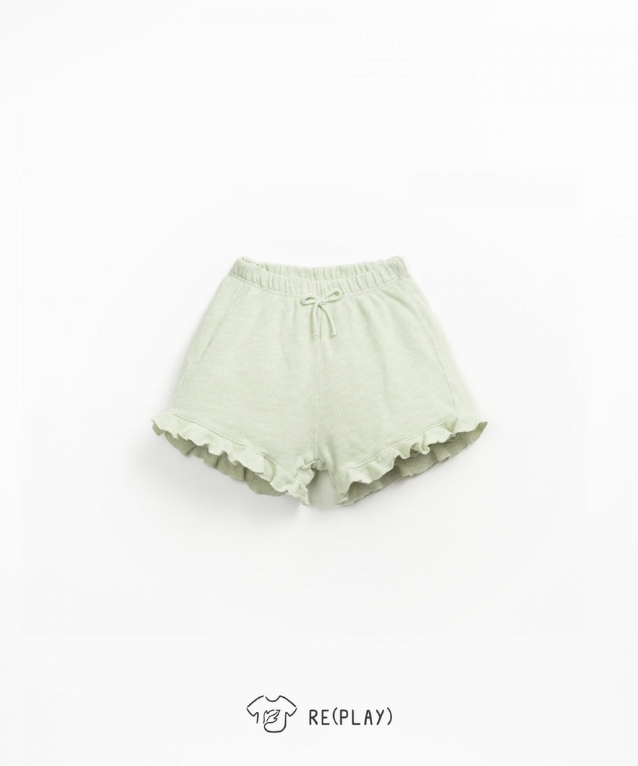 Jersey Shorts with Frills - Pistachio