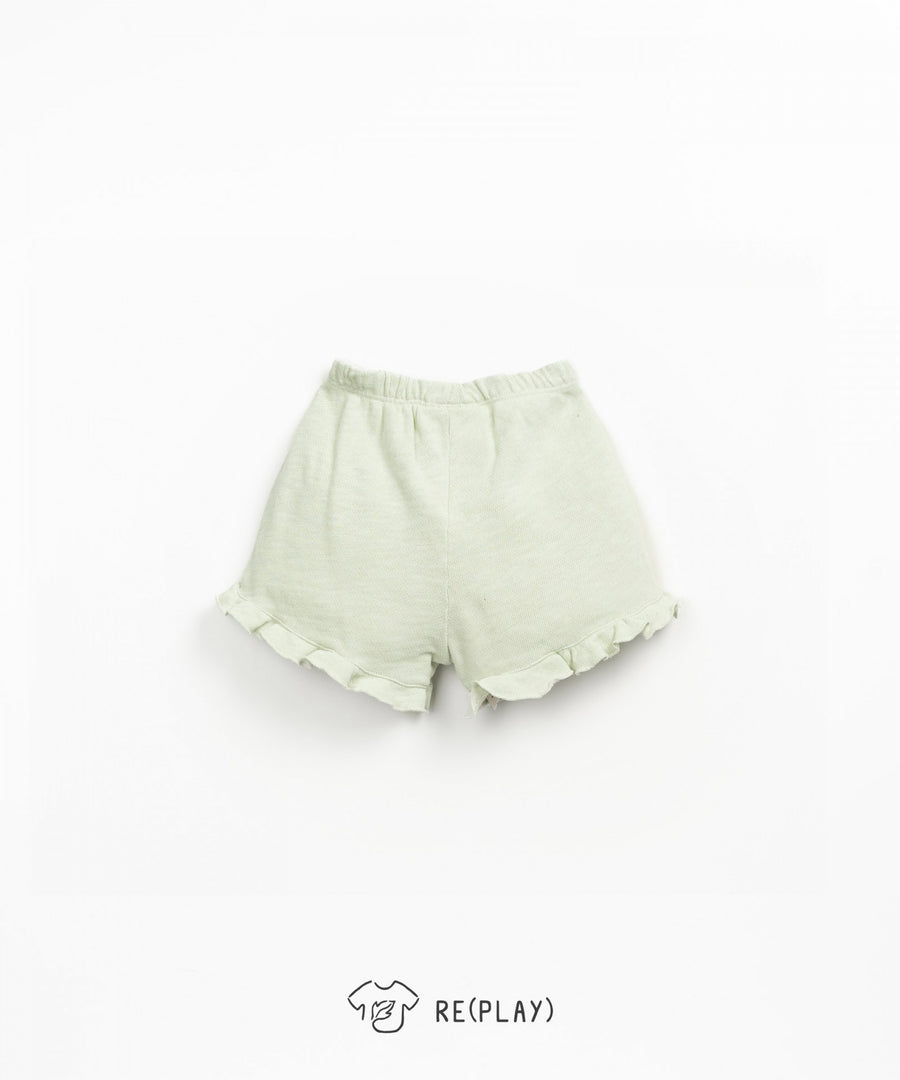 Jersey Shorts with Frills - Pistachio