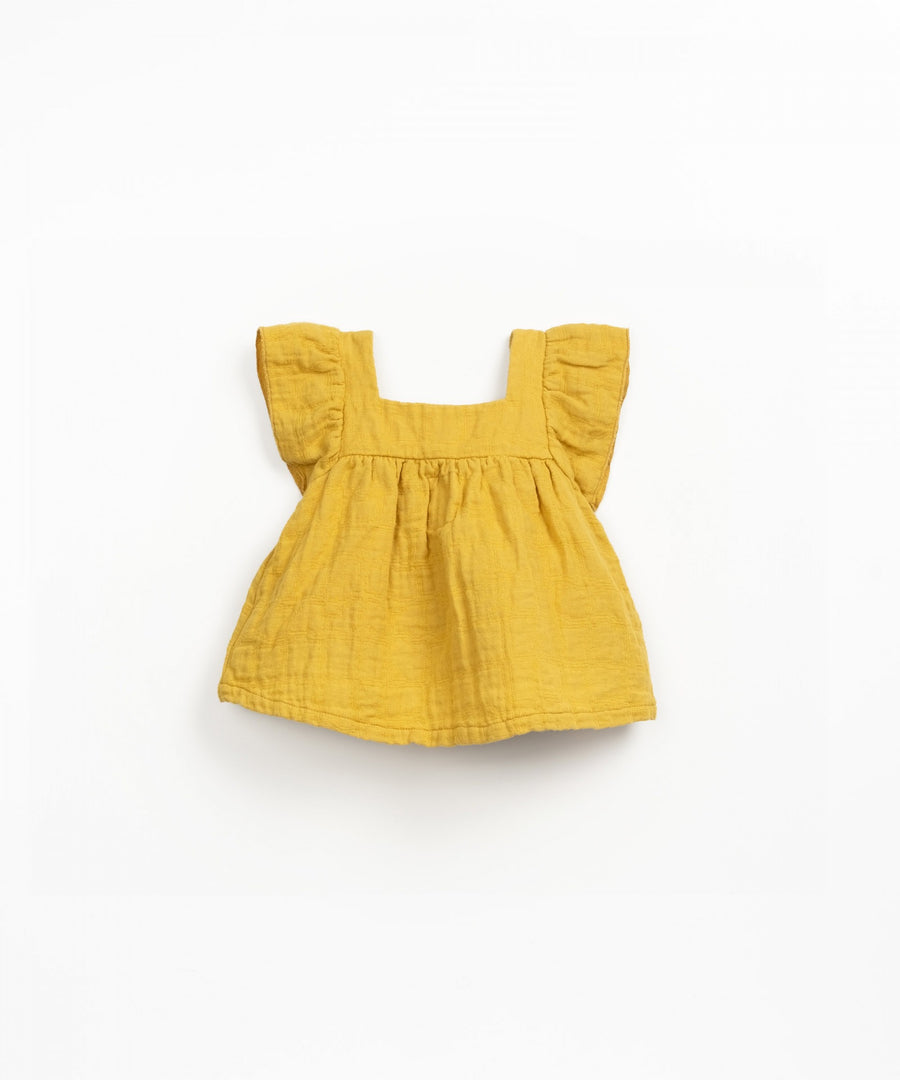 Linen Ruffle Top - Sunflower
