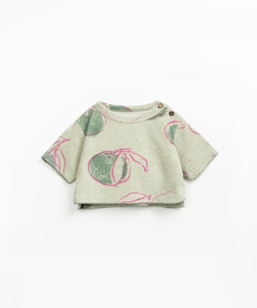 Plush Short Sleeve Sweatshirt - Oranges
