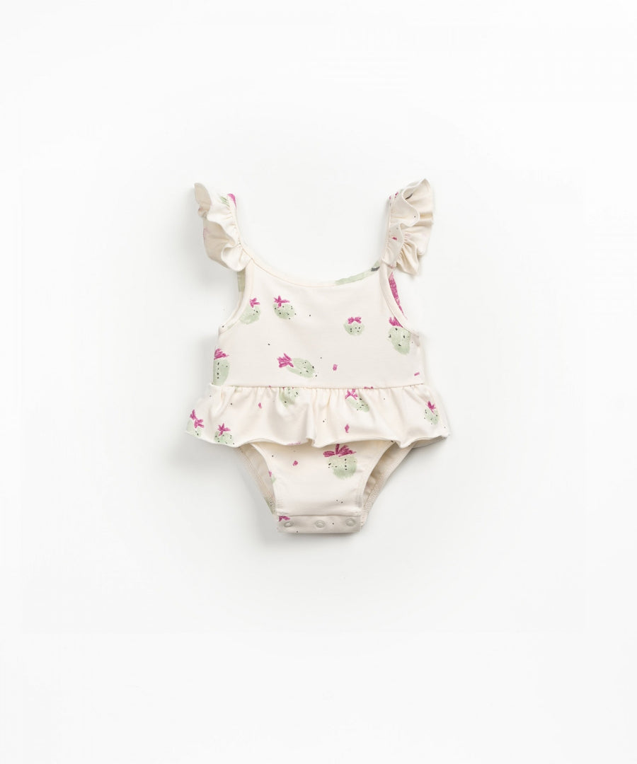 Swimsuit in Organic Cotton - Strawberries